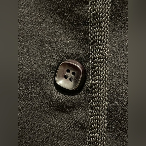 Vintage Justine Todd Black Pure Wool Cropped Blazer rope detail size 14 - Picture 3 of 8